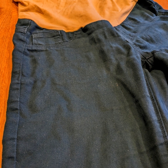 Dark teal Motherhood maternity pants - Picture 3 of 4